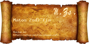 Matos Zsófia névjegykártya