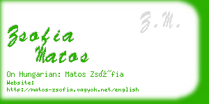 zsofia matos business card